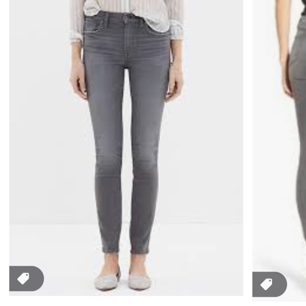 Madewell High Riser Skinny grey jeans size 29
